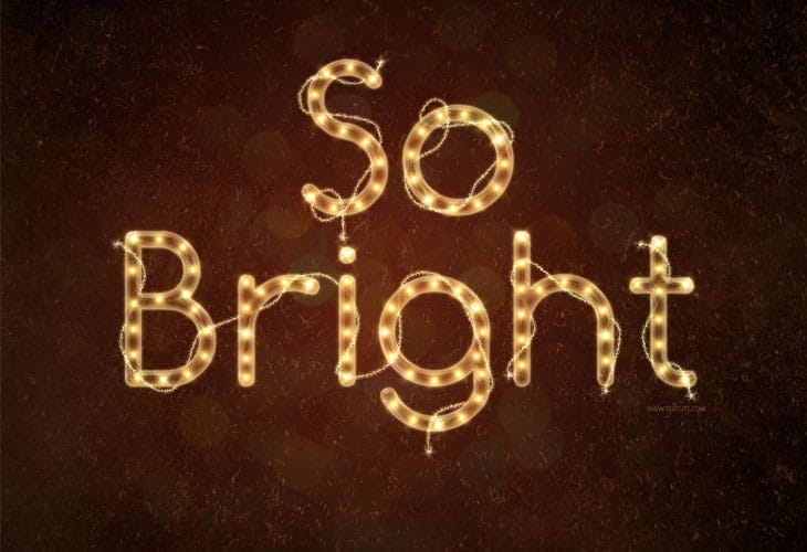 Bright-Rope-Light-Text-Effect