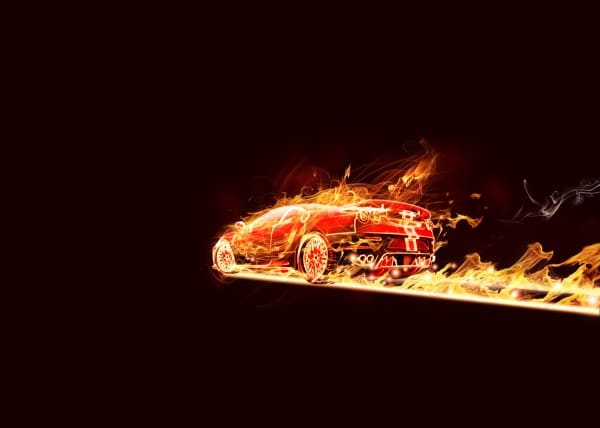 Flaming Car in Photoshop
