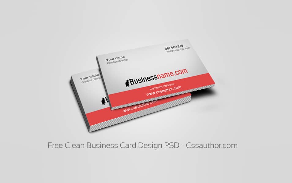 Free Clean Business Card Design PSD