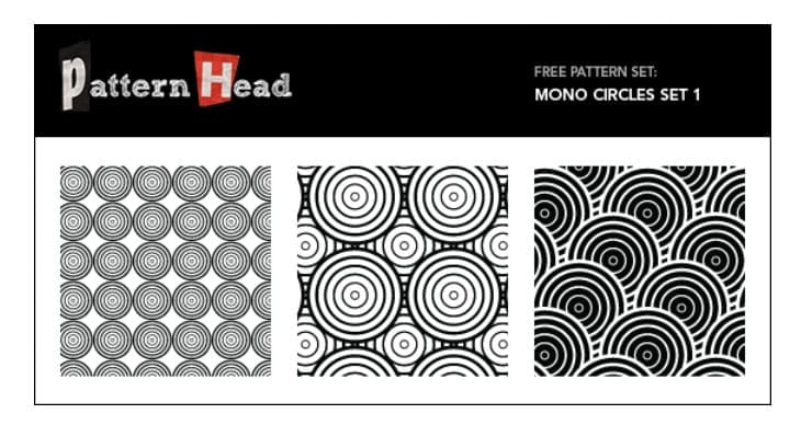 Free Vector Patterns – Mono Circles