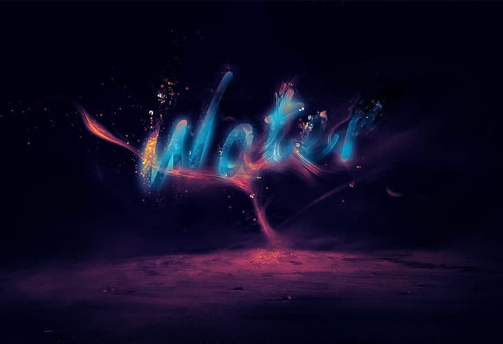 Glowing-Liquid-Text-with-Water-Splash-Effect-in-Photoshop