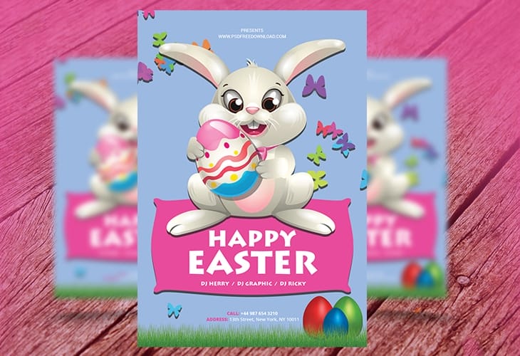 Happy Easter Flyer PSD