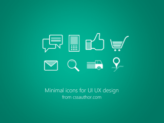 Minimal Icons PSD for UI UX Design