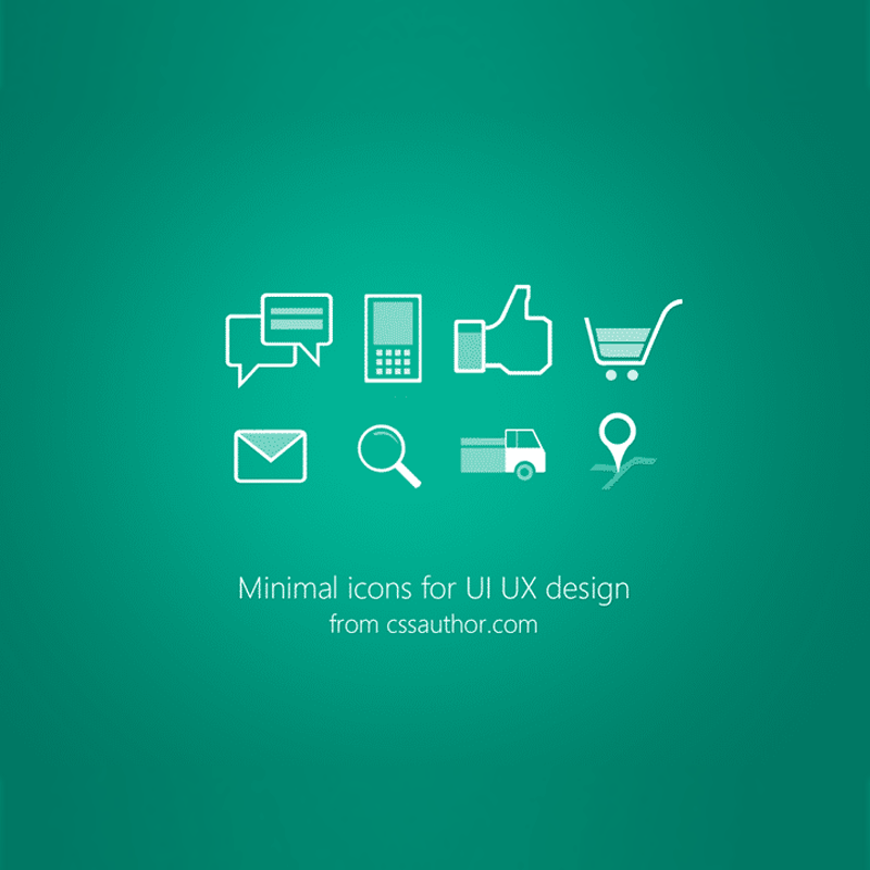 Minimal Icons PSD for UI UX Design