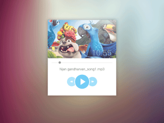 Minimal Music Player UI Design PSD for Free Download