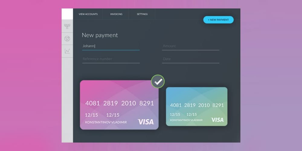 Payment Form UI Template PSD