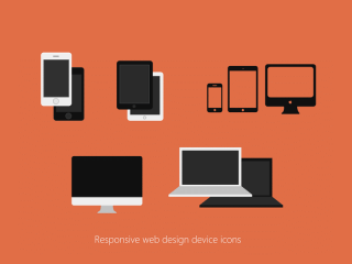 Responsive Web Design Devices Icon PSD