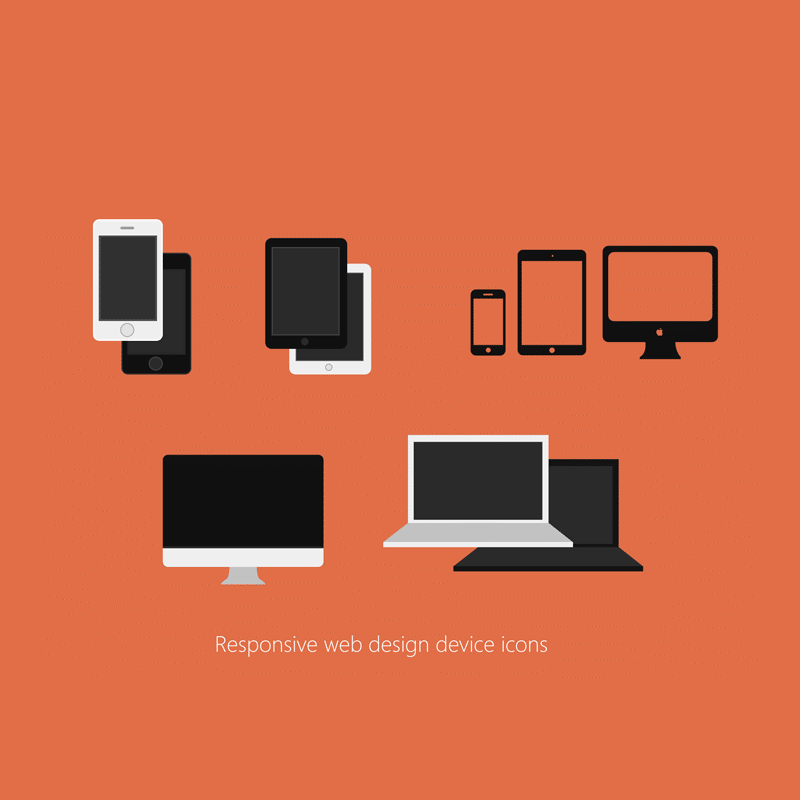 Responsive Web Design Devices Icon PSD