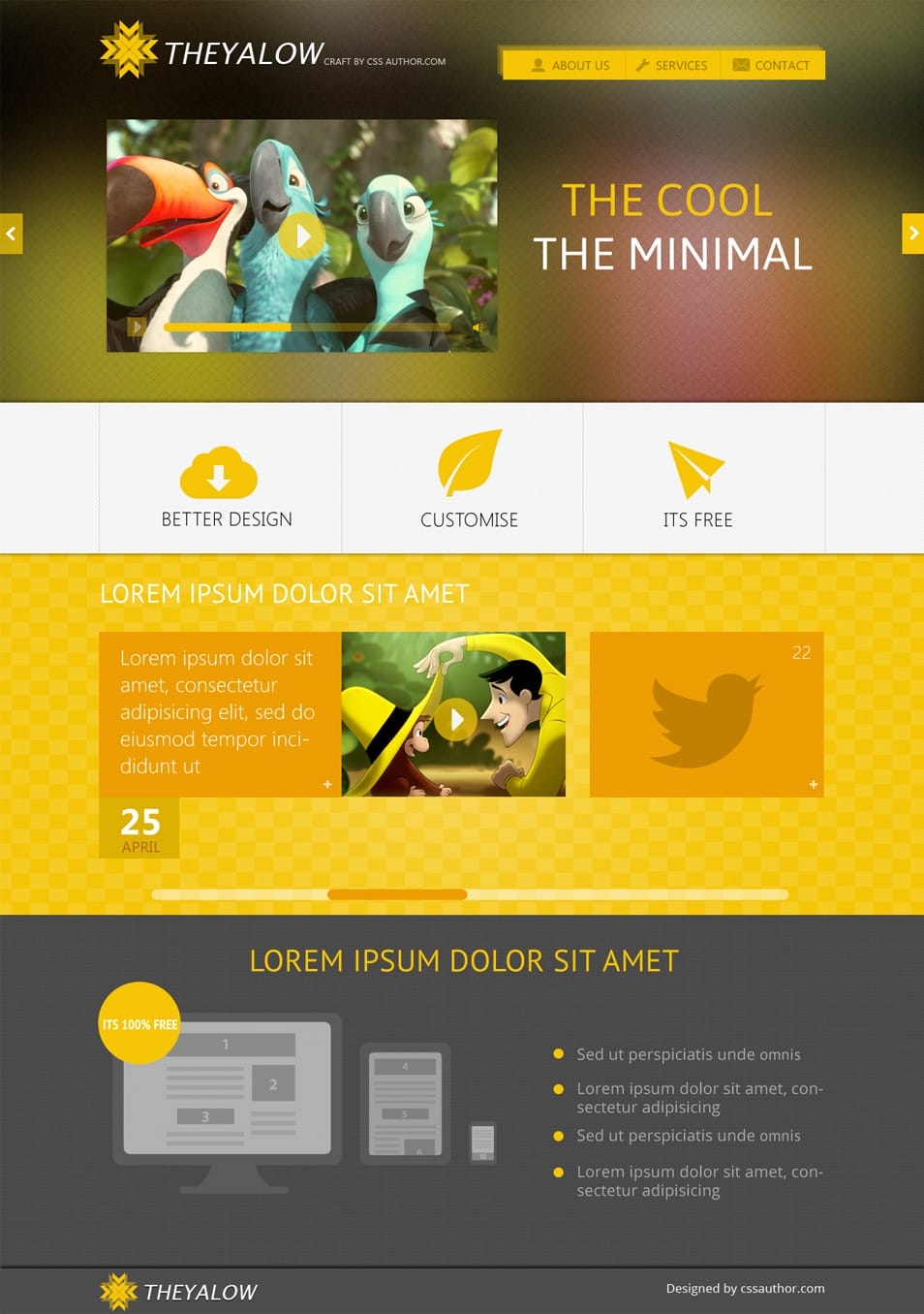 THEYALOW  A Responsive Web Design Template PSD