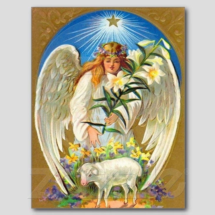 Vintage Easter Angel Postcard