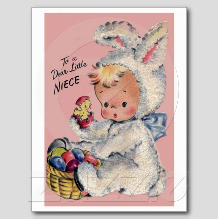 Vintage Easter Card Reproduction Postcard