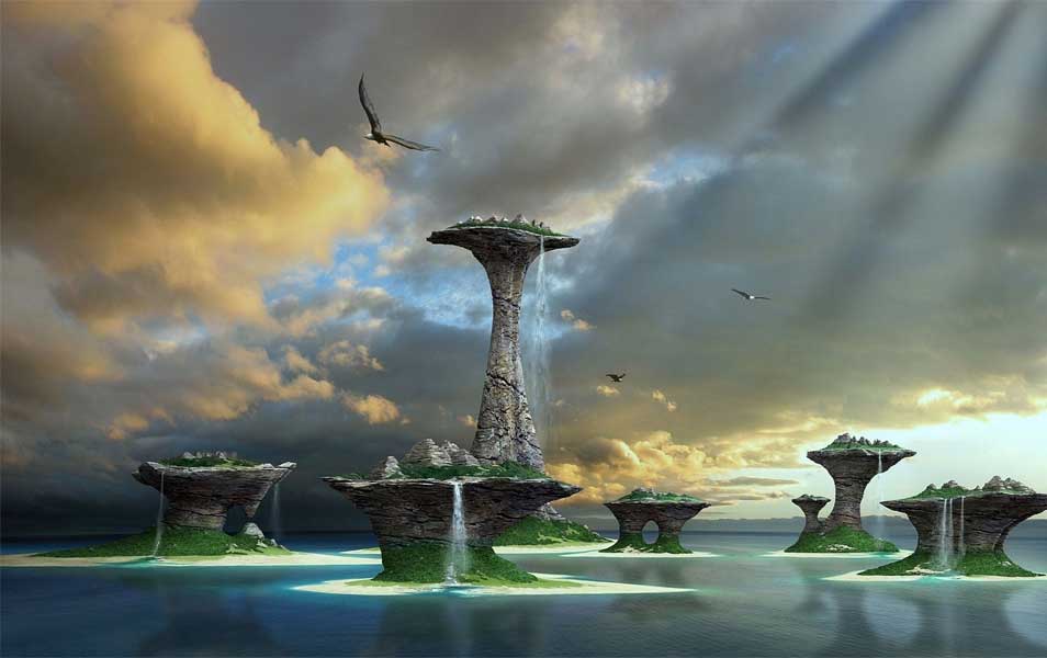Windows 8 3D Fantasy Lake Wallpaper