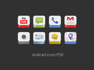 Android Icons PSD for Free Download