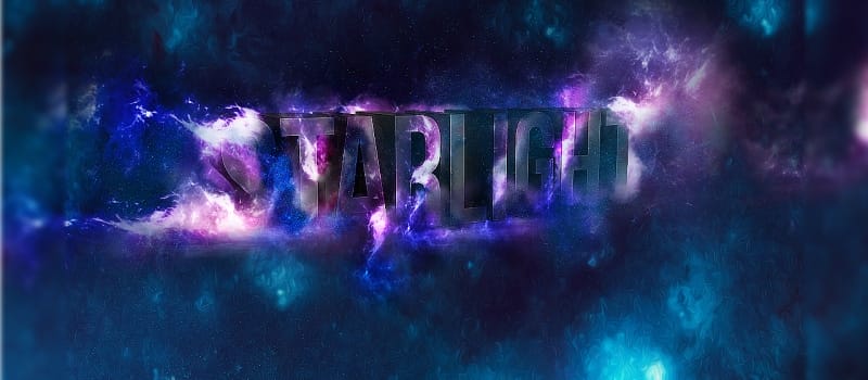 Create 3D Star Light Text Effect