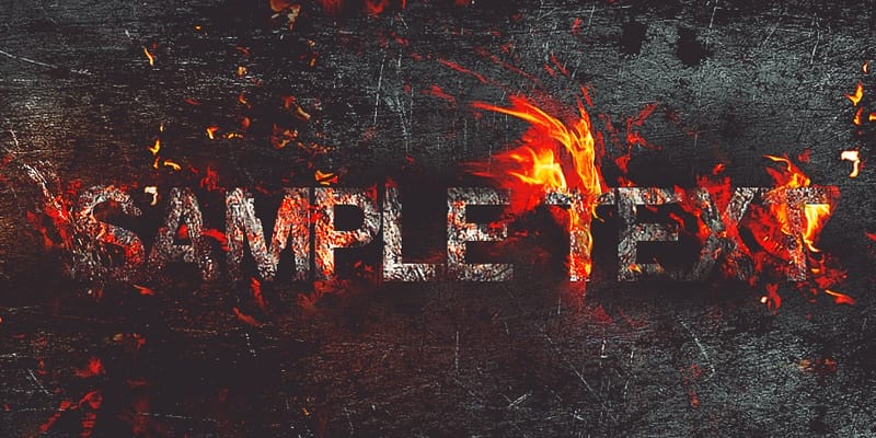 Create Fire Burning On Metal Text Effect