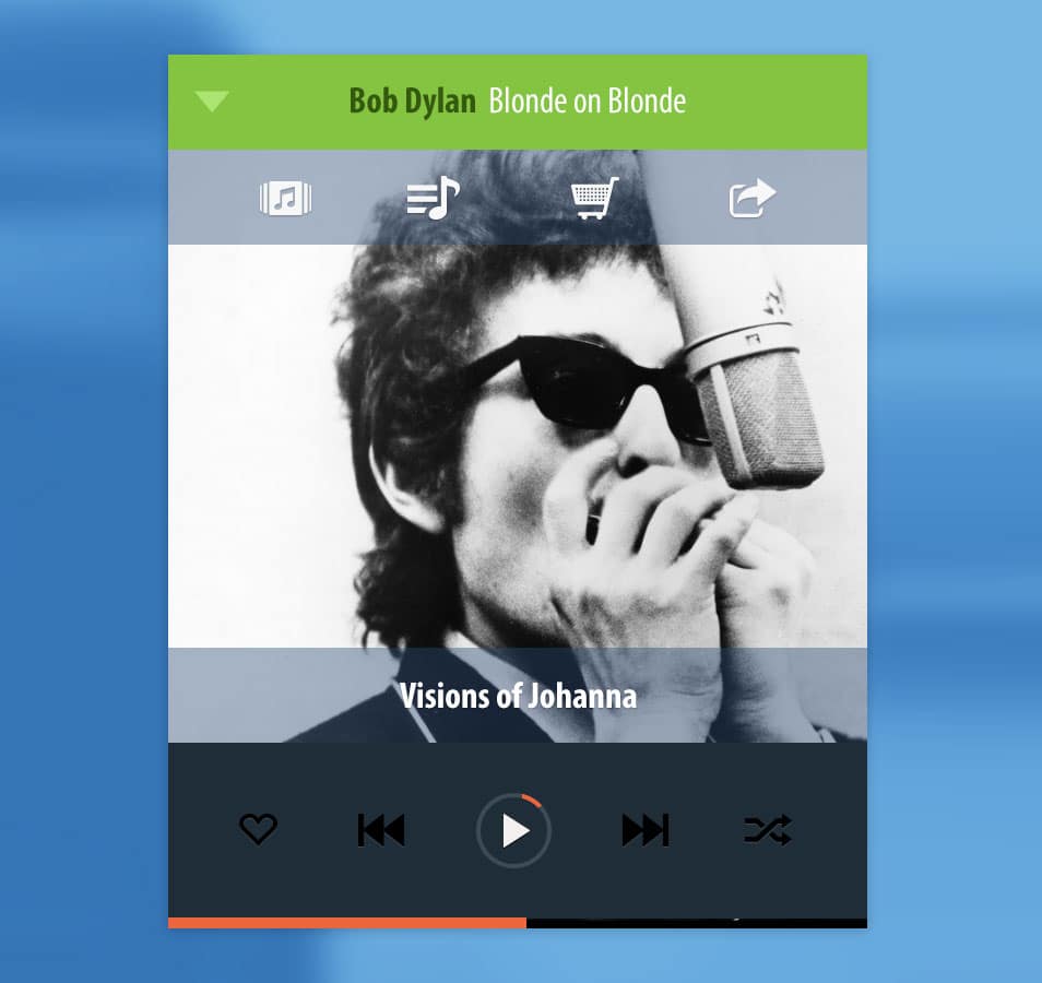 Free Psd Mobile Music Player