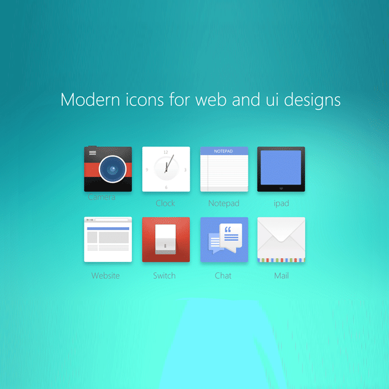 Modern Icons For Web And UI Designs