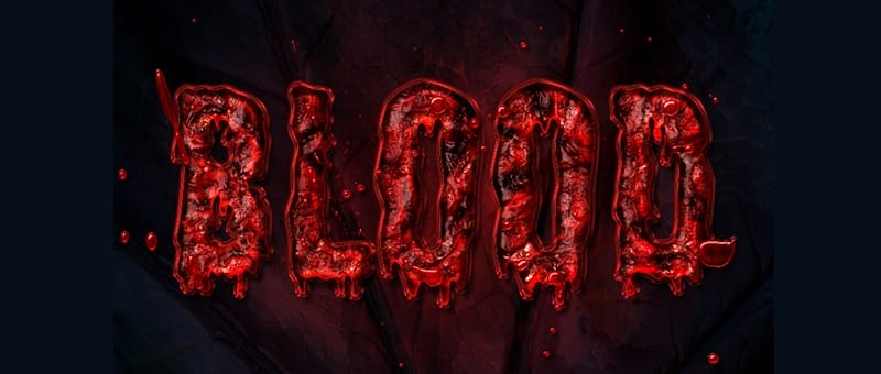 Quick Bloody Text Effect