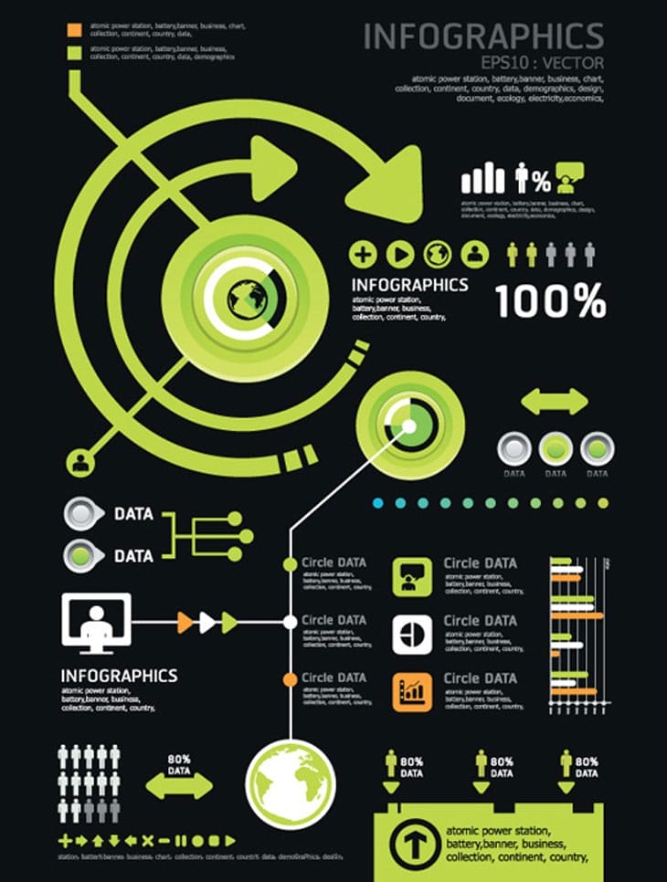 Set-of-Year-Infographic-and-diagram-vector-material Set-of-Year-Infographic-and-diagram-vector-material