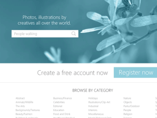 Stock Photos Website Template PSD for Free Download