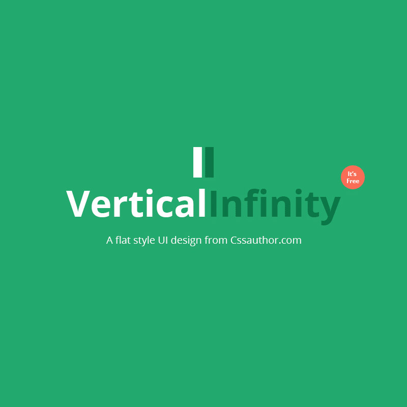 Vertical Infinity – A Mega Flat Style UI Kit PSD for Free Download