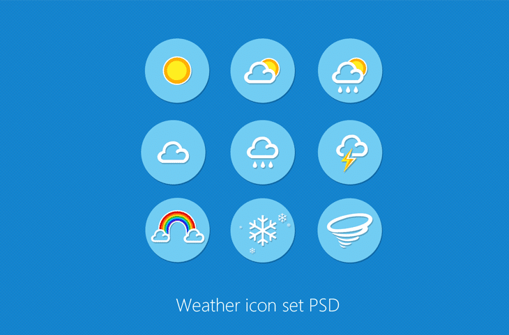 Weather Icon Set PSD for Free Download - cssauthor.com