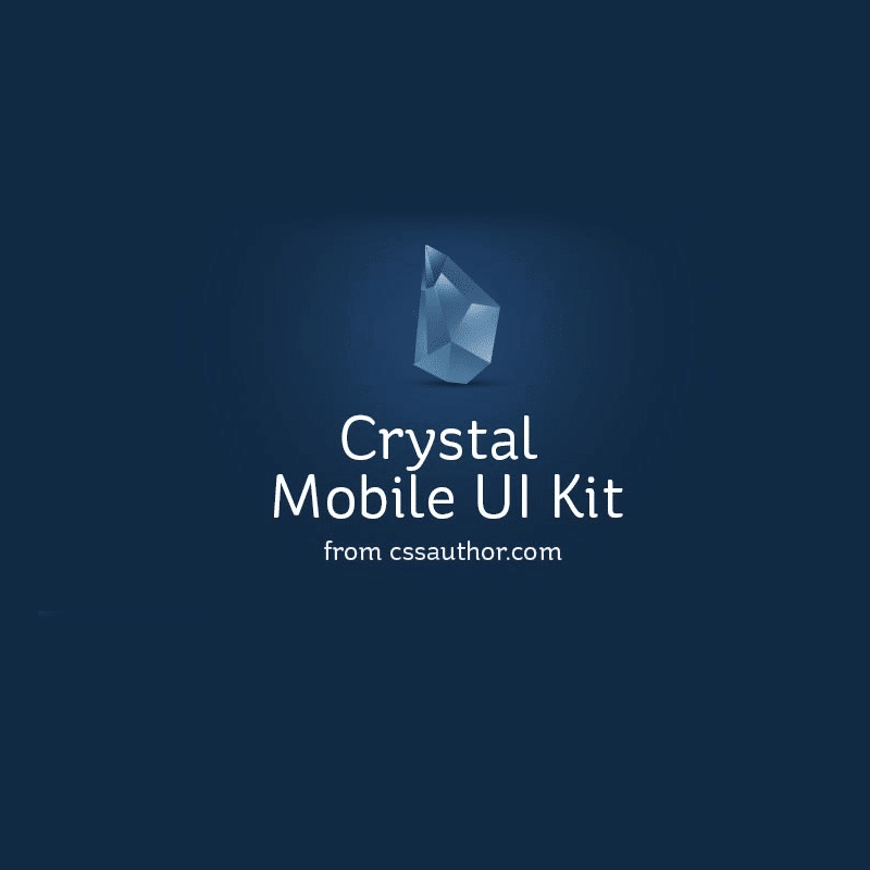 Crystal Mobile Application UI Design PSD
