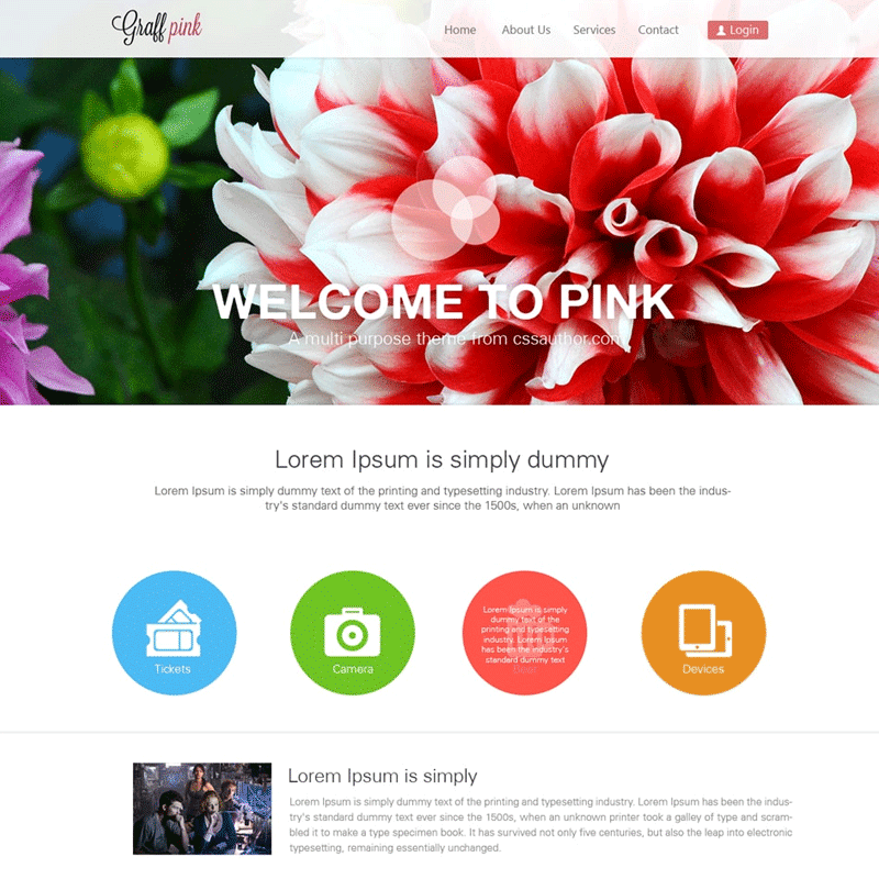 Multipurpose Website Template PSD