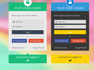 25 Best Free Flat GUI Templates