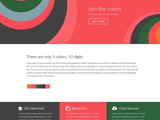 Flat Style Web Template PSD