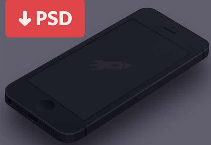 Minimal iPhone 5 [Black] Template [PSD]