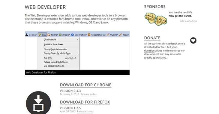 Best Firefox Add-ons for Web Designers and Developers 1 Web Developer