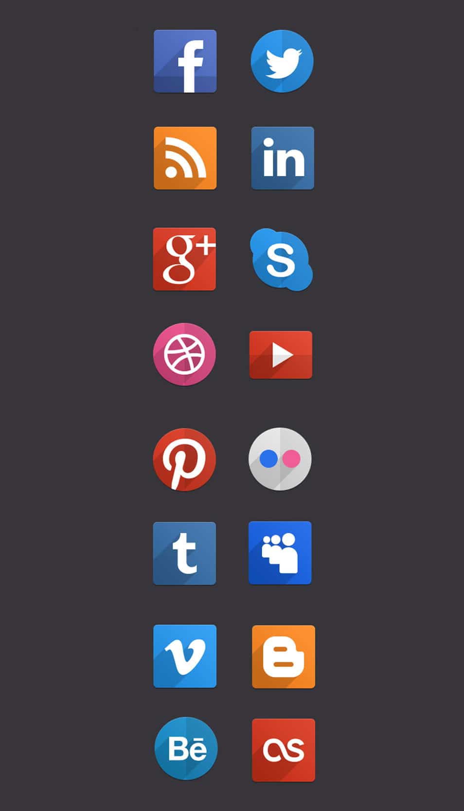 Flat Social Icons