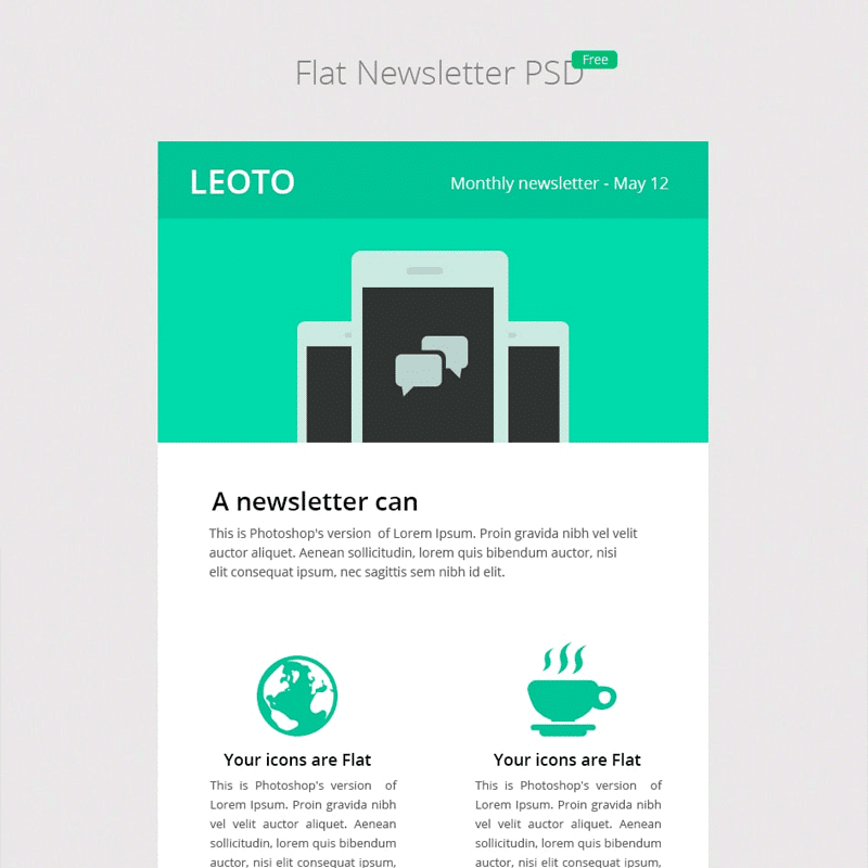 3 Beautiful Free E-mail Newsletter Designs PSD