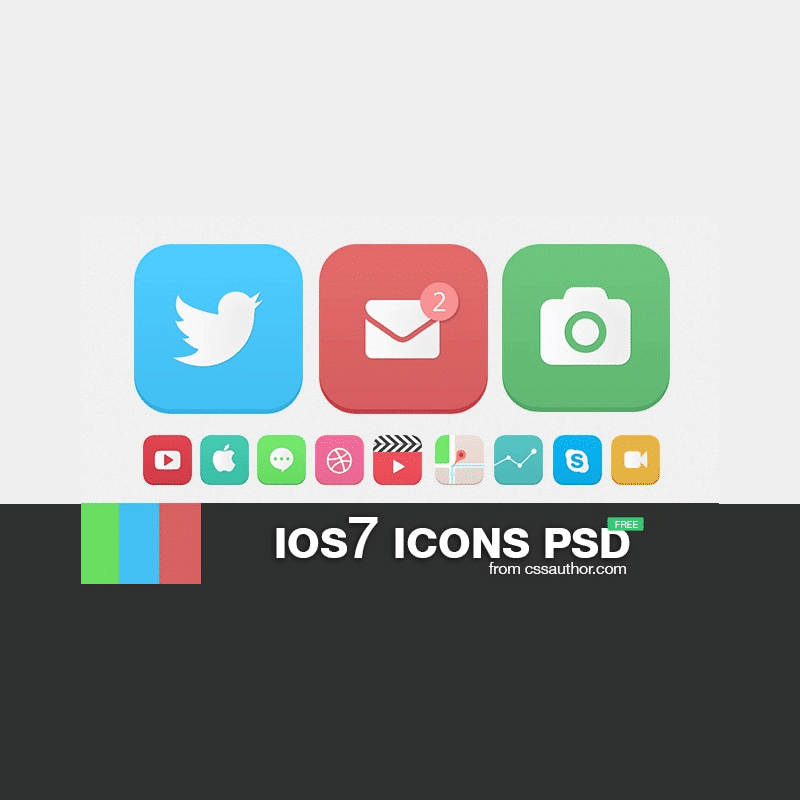 Free iOS7 Icons PSD » A Set of  Beautiful Flat Style Icons