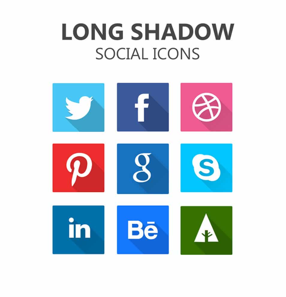 Long Shadow Social Icons