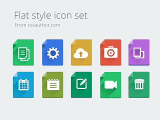 Modern Flat Style Icon Set