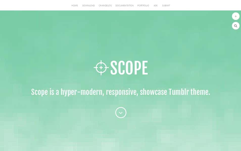 Scope - A Responsive Showcase Tumblr Theme