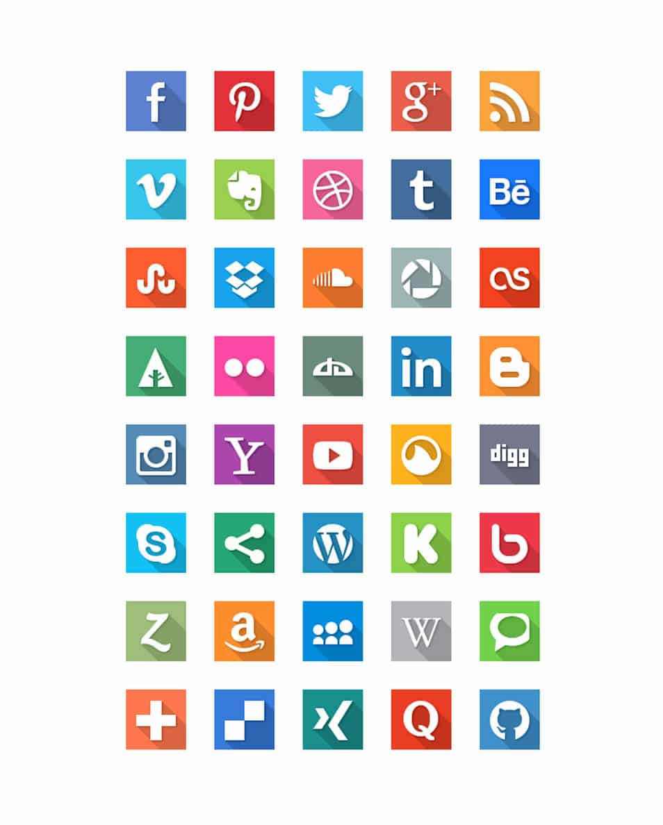 Social Media Flat Icons