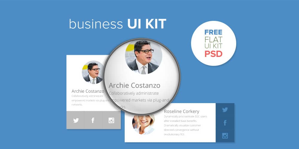 Business UI KIT Free PSD