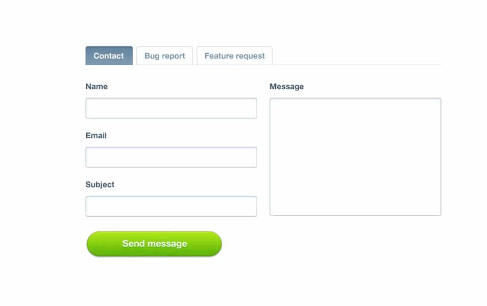 Contact Form PSD File