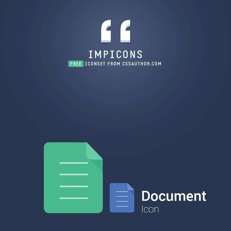 IMPICONS – Modern Flat style Free Icon Set