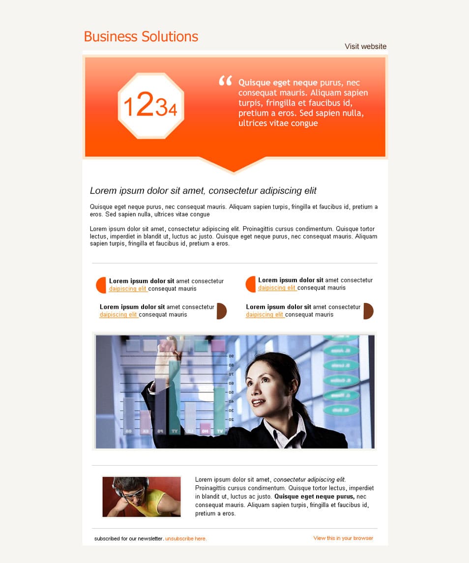 Newsletter 6 Free PSD Email Newsletter Template