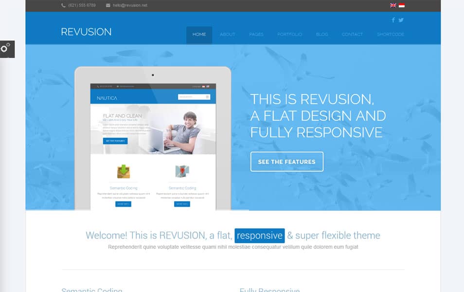 Revusion - Flat Corporate WordPress Theme