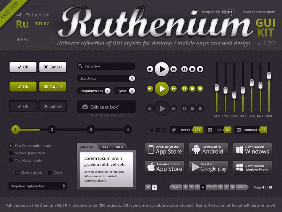 Ruthenium-GUI-Kit-Free-PSD
