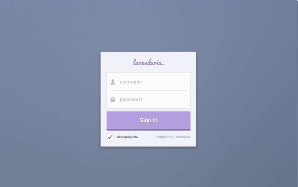 Sign In Free PSD