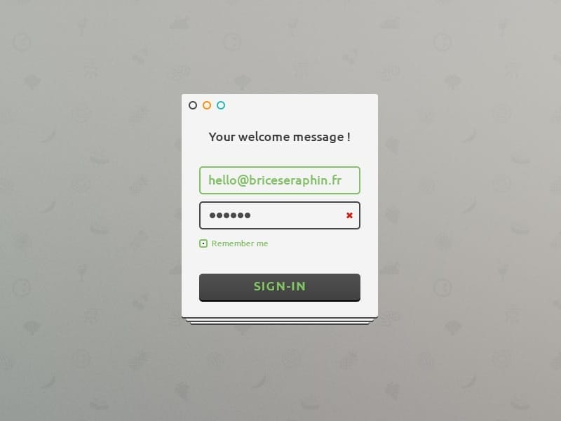 Sign In Pop Up Forms PSD