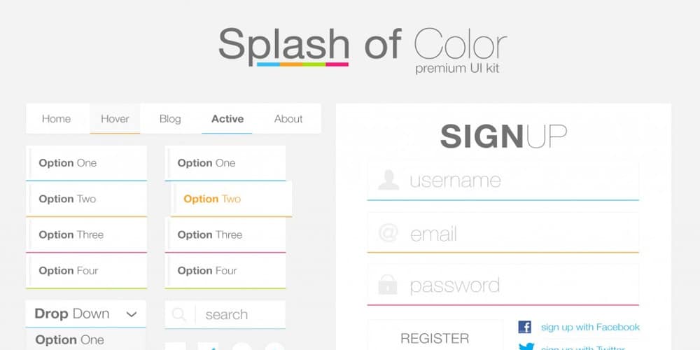 Splash of Color Premium UI Kit