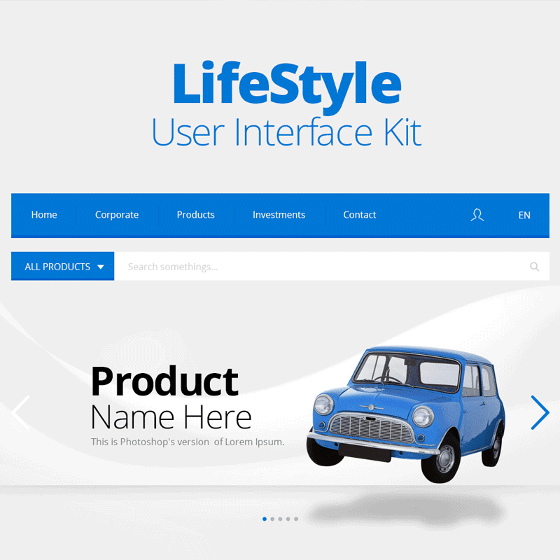 50 Free Flat style UI Kits