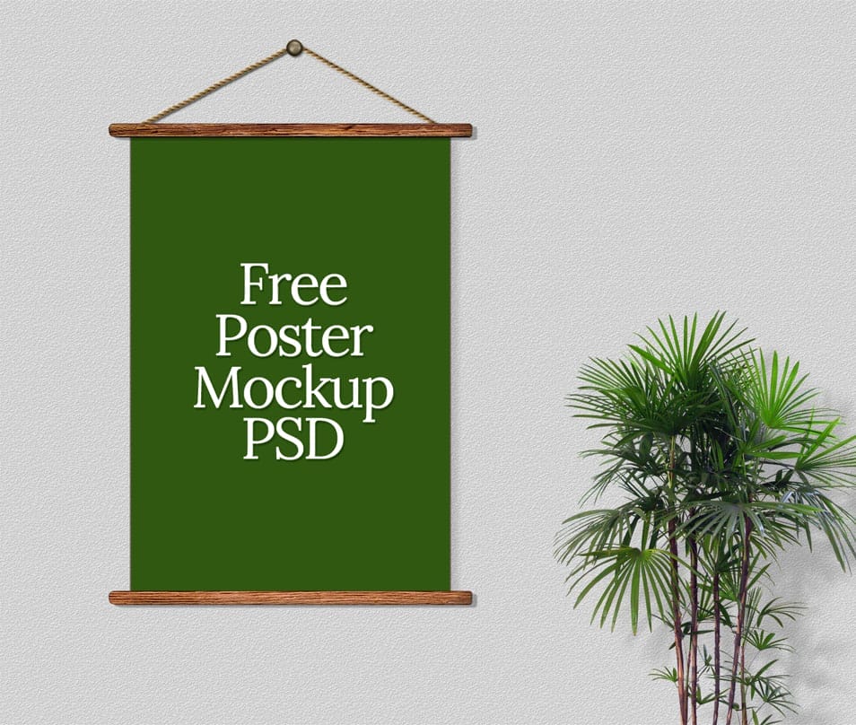 Beautiful Free Poster Mock Up PSD Template